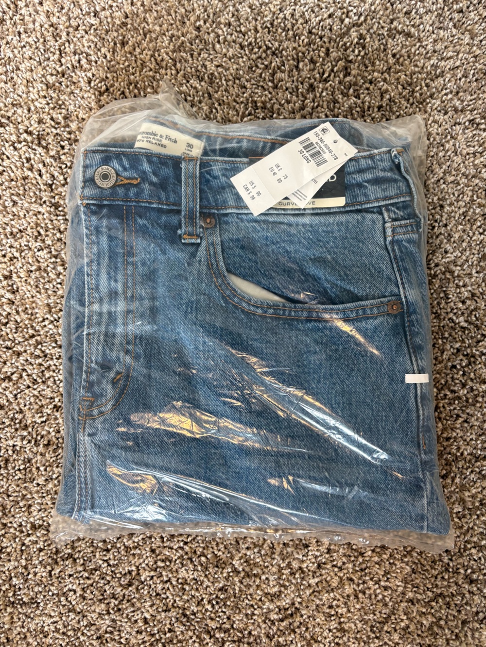 Abercrombie & Fitch Women's Straight Leg Denim Jeans - Medium Blue
